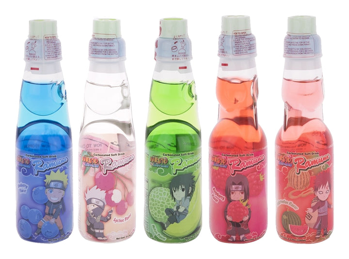 Naruto Ramune Soda 5 Pack Variety (Set of 5)