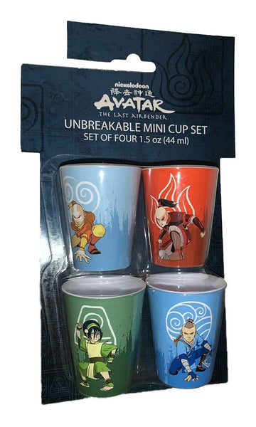 Nickelodeon Avatar Unbreakable Mini Collectible Cups 1.5 oz