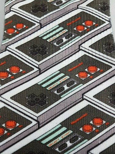 Nintendo NES Controller All Over Knee High Socks Close Up