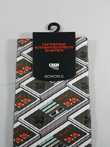 Nintendo NES Controller All Over Knee High Socks Tag Close Up