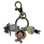 One Piece Luffy, Zoro & Sanji Metal Keychain