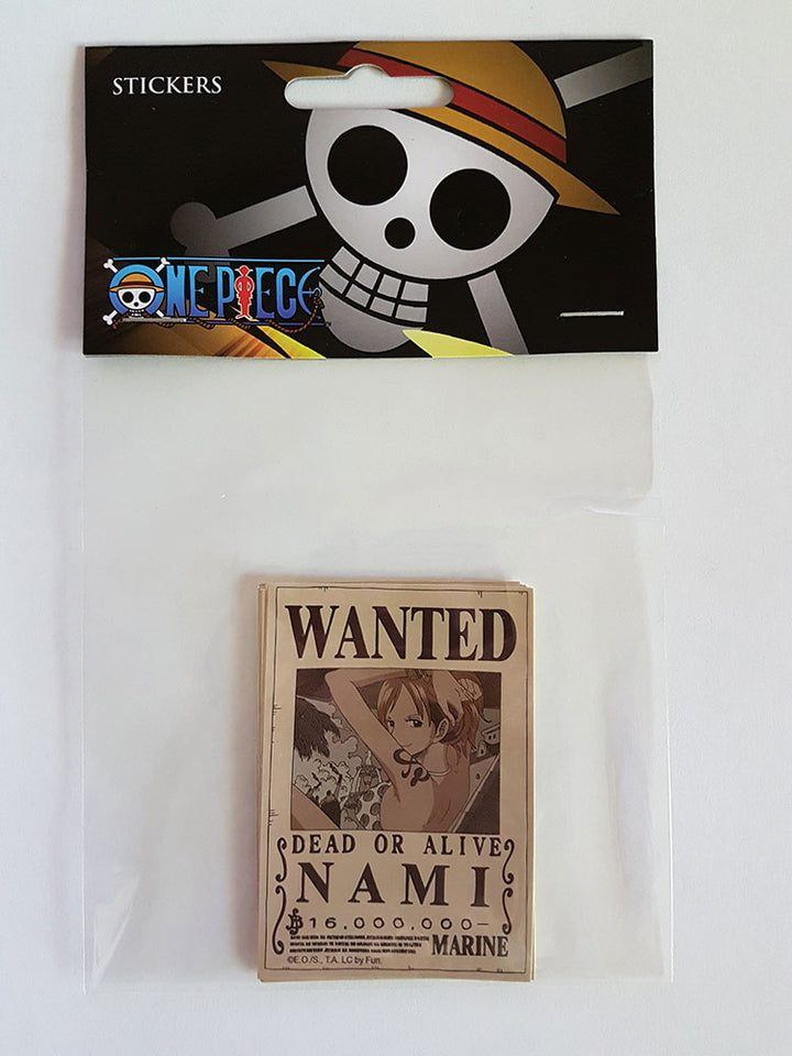 One Piece Straw Hat Crew Wanted Poster Stickers