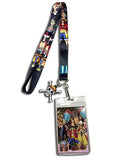 One Piece Straw Hat Line-up Lanyard W/ Skull Charm