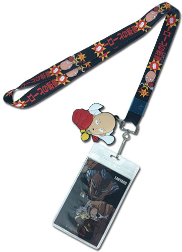 One Punch Man Lanyard W/ Saitama Charm