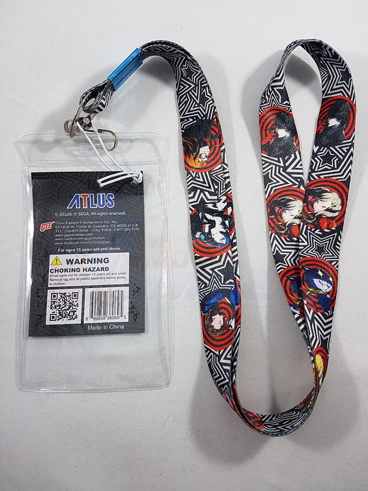    Persona 5 Group Lanyard With ID Badge Holder Back