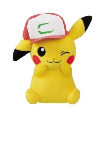 Poupée en peluche Pokemon Pikachu portant un chapeau de frêne