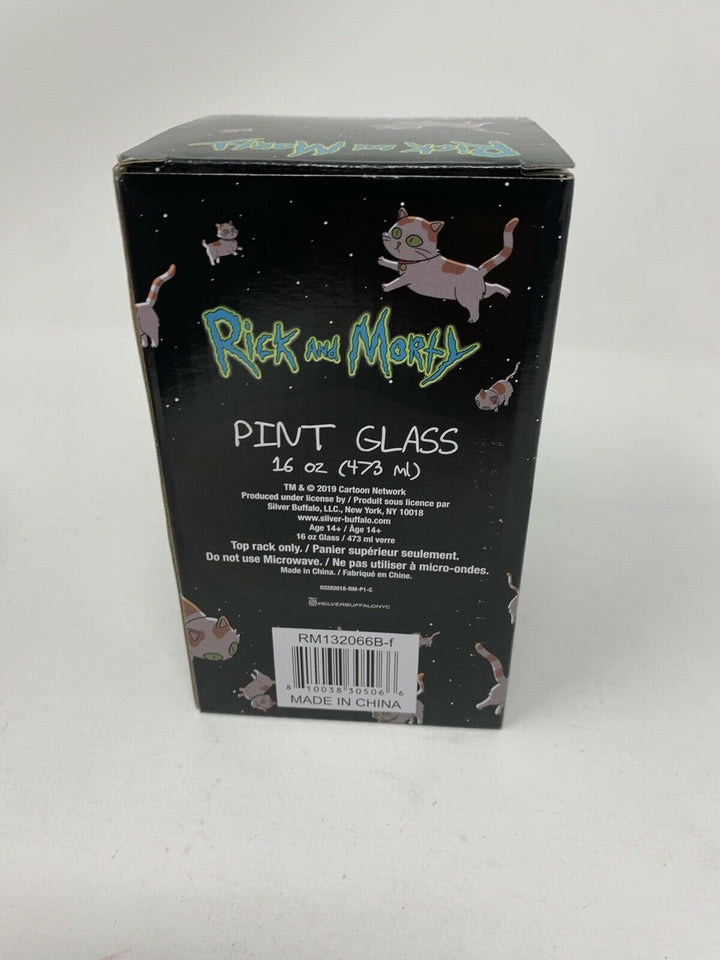 Rick and Morty Time Warp Pint Glass 16 oz Back