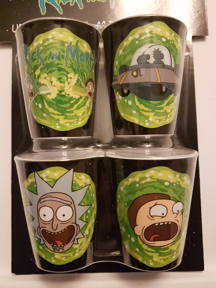 Rick & Morty Unbreakable Mini Collectible Cups 1.5 oz Close Up