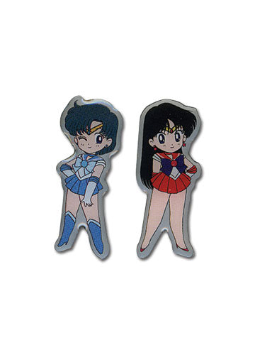 Sailor Moon Mercury & Mars Lapel Pins Set of 2