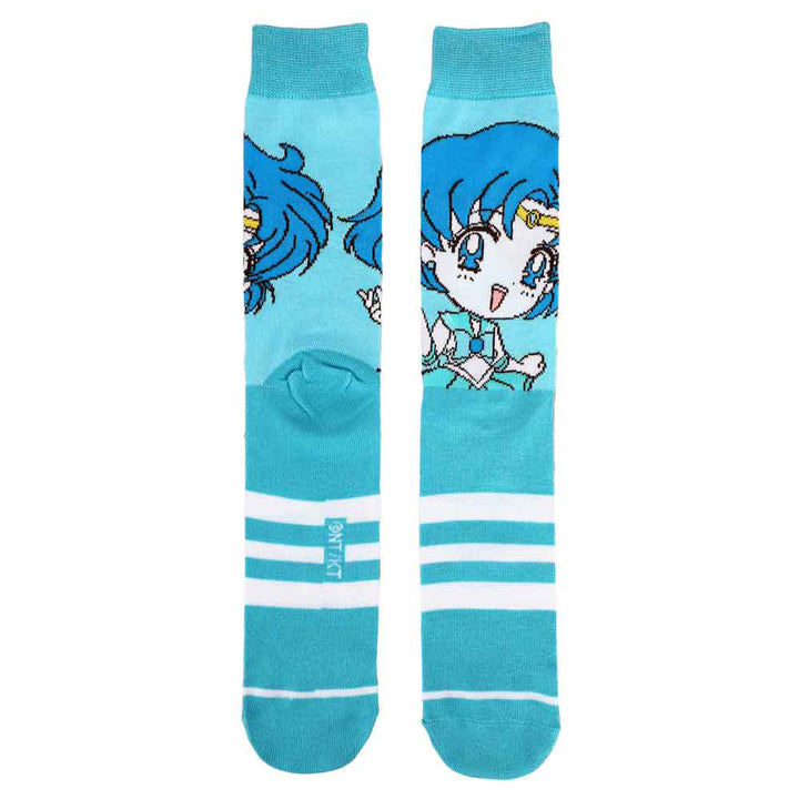 Sailor Moon Striped Crew Socks 5-Pack Set Sailor Mercury