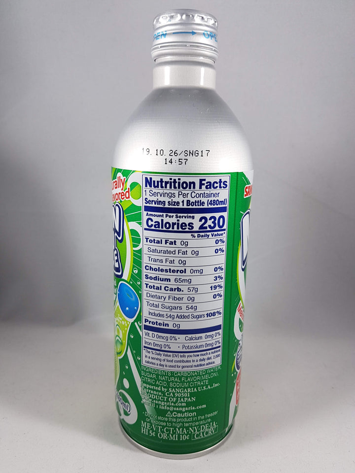 Sangaria Melon Ramu Bottled Soda 16.2 oz Back
