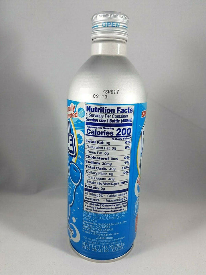 Sangaria Original Ramu Ramune Bottled Soda 16.2 oz Side
