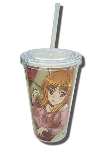 Spice and Wolf Holo Tumbler W/ Straw Lid