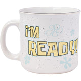 Spongebob Squarepants I'm Ready Ceramic Camper Mug 20 oz Back "I'm Ready" Quote