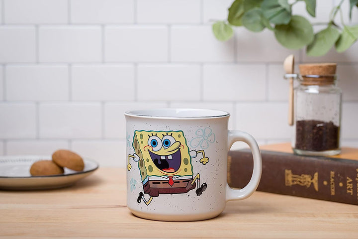Spongebob Squarepants I'm Ready Ceramic Camper Mug 20 oz Real World Dramatization