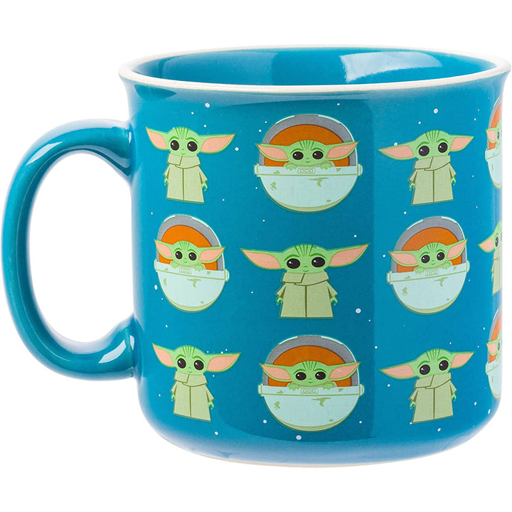 Star Wars Mandalorian The Child All Over Camper Mug 20 oz Back