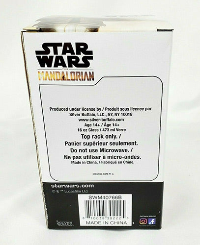 Star Wars The Mandalorian The Child Pint Glass 16 oz Back