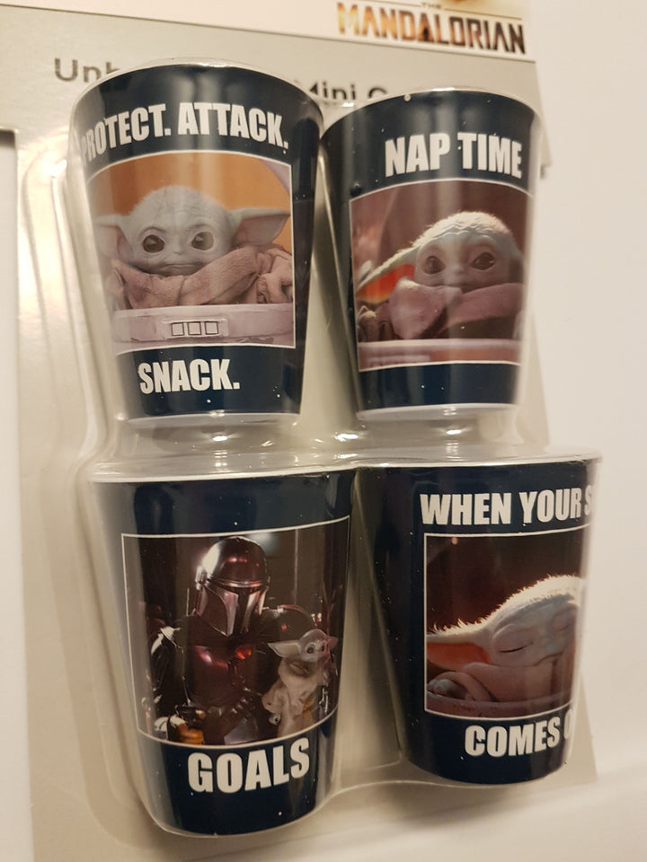 Star Wars The Mandalorian Unbreakable Mini Collectible Cups 1.5 oz Close Up 1