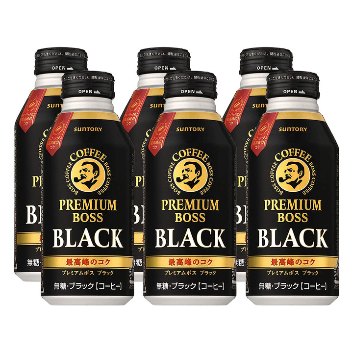 Suntory Boss Premium Black Coffee 13.7 oz 6 Pack