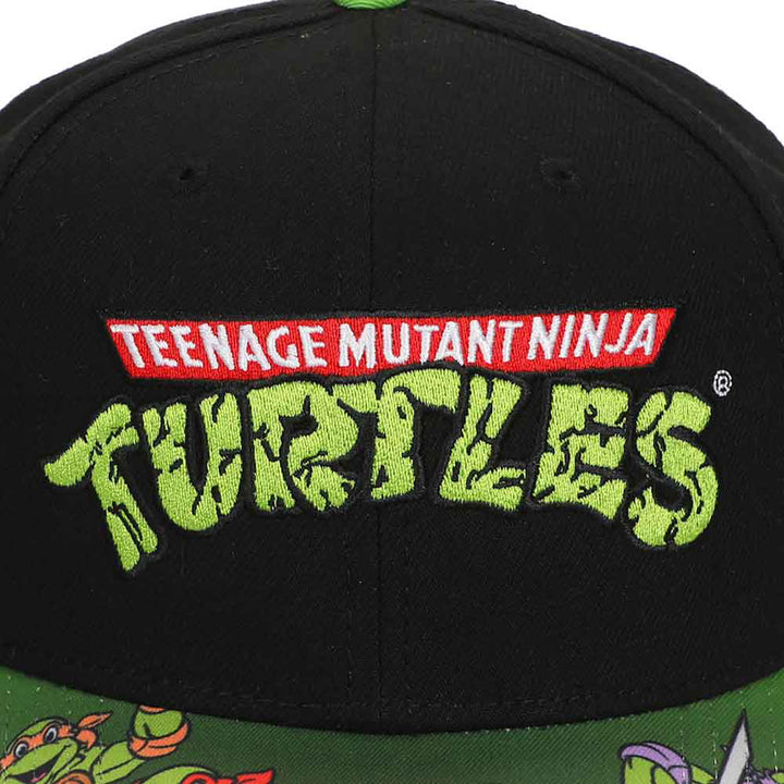 Teenage Mutant Ninja Turtles Classic Snapback Hat Front Logo of Cap