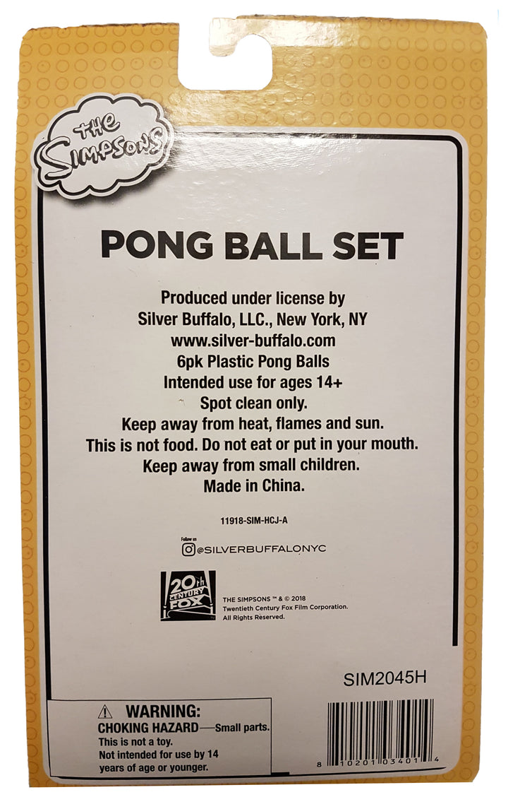 The Simpsons Duff Beer Ping Pong Ball Set Back