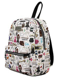Harry Potter Hogwarts Chibi Characters & Icons All Over Print White Mini Backpack - Shadow Anime
