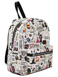 Harry Potter Hogwarts Chibi Characters & Icons All Over Print White Mini Backpack - Shadow Anime