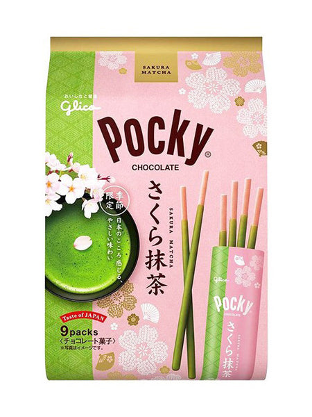 Glico Pocky Sakura Matcha Family Lot de 9