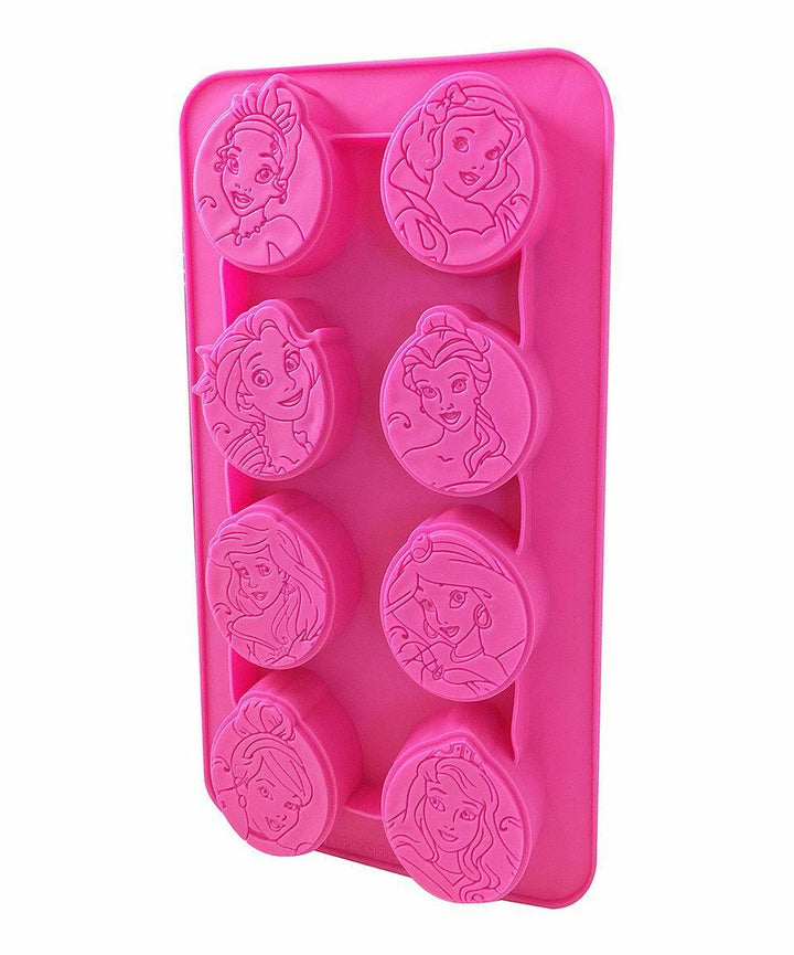 DISNEY Princess 8 Mold Silicone Ice Cube Jello Tray featuring The Princess and the Frog Tiana, Snow White, Beauty and The Beast Belle, Cinderella, The Little Mermaid Ariel, Aladdin Jasmine & Sleeping Beauty Aurora