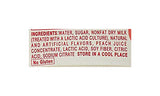 Calpico White Peach Flavor Non-Carbonated Soft Drink Soda 16.9oz Ingredients